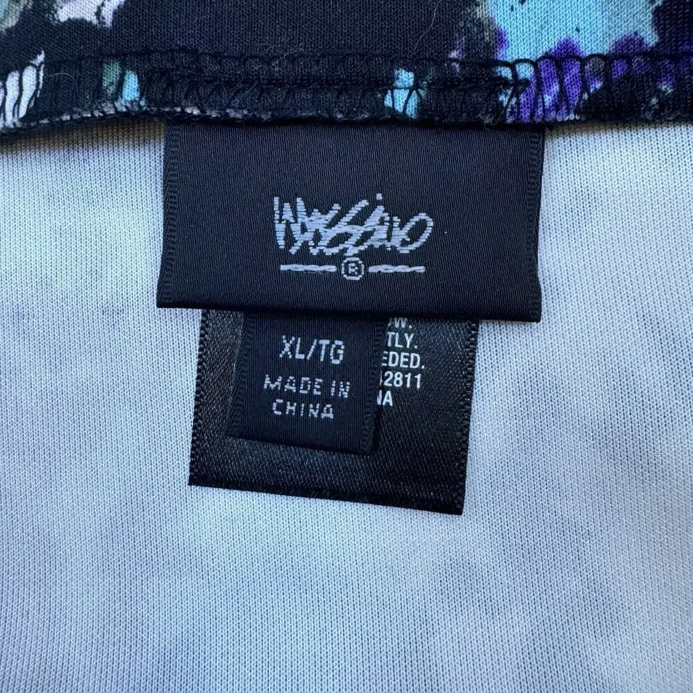 Women’s Mossimo Skirt Abstract Print Purple White Black Funky Art To Wear XL
